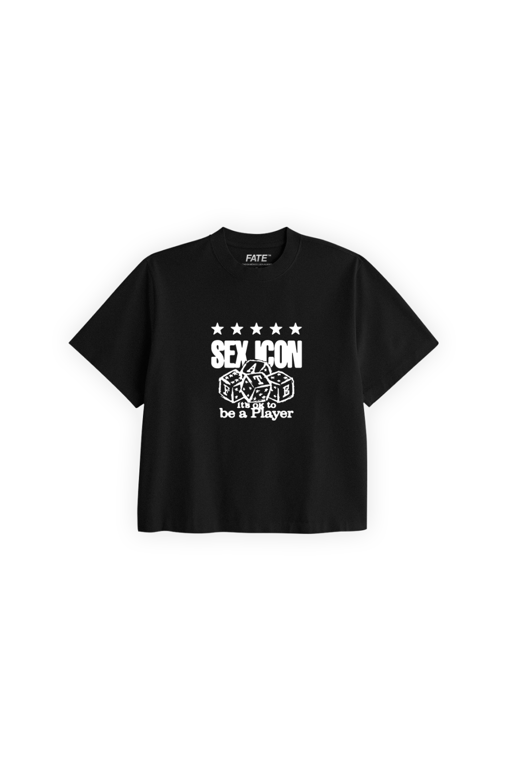 It's Okay Crop Tee Black