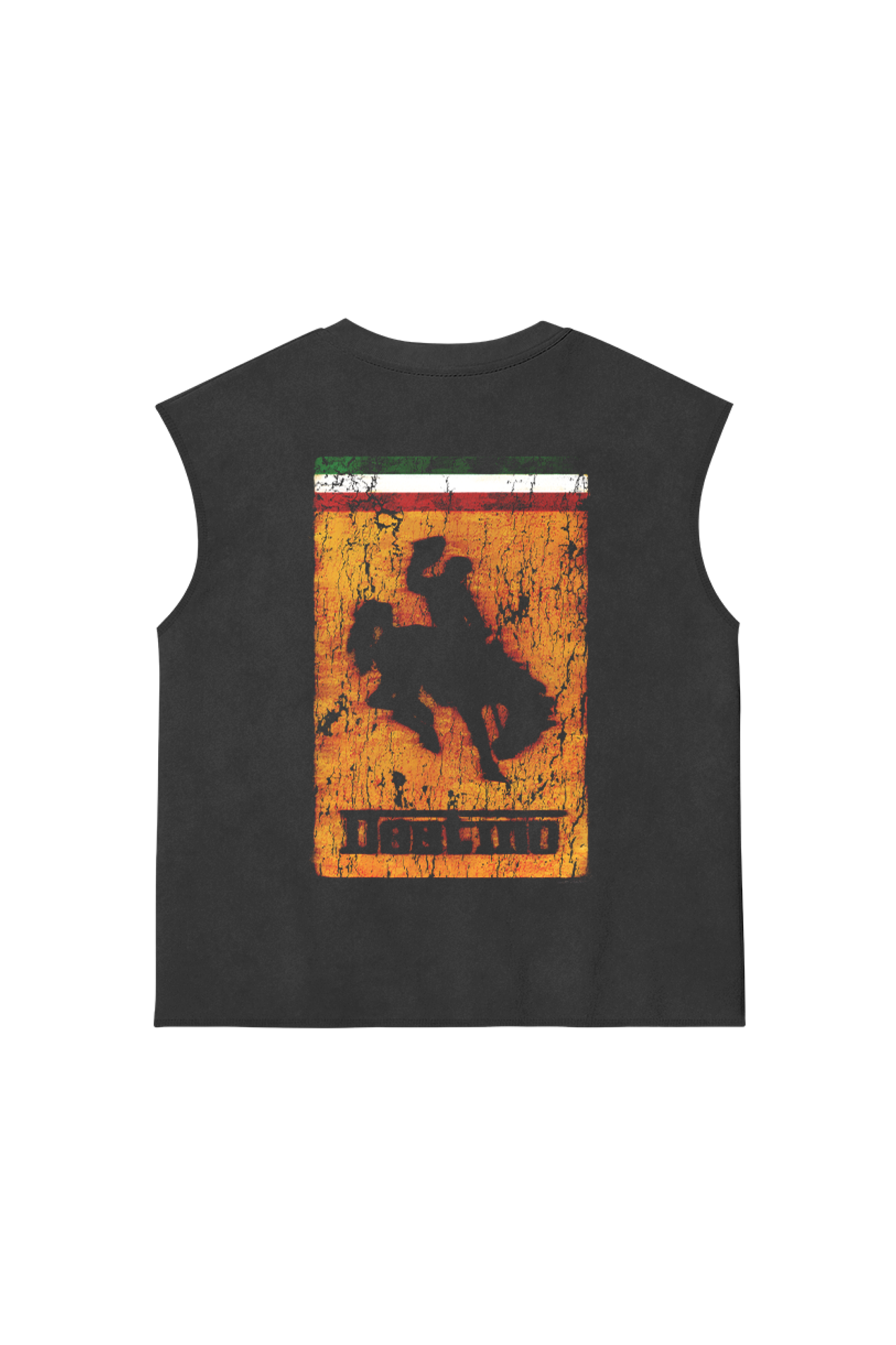 Racing Cowboy Tank Top Washed Grey