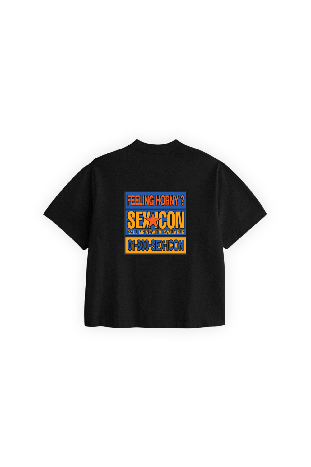 Feeling Horny Crop Tee Black
