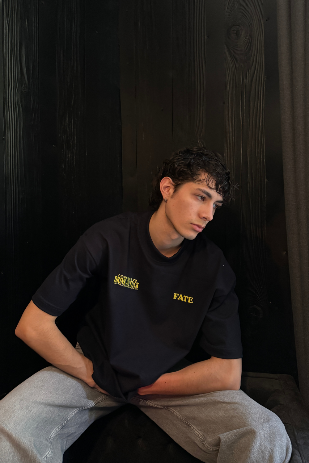 Drink & F*ck Tee Blue Navy