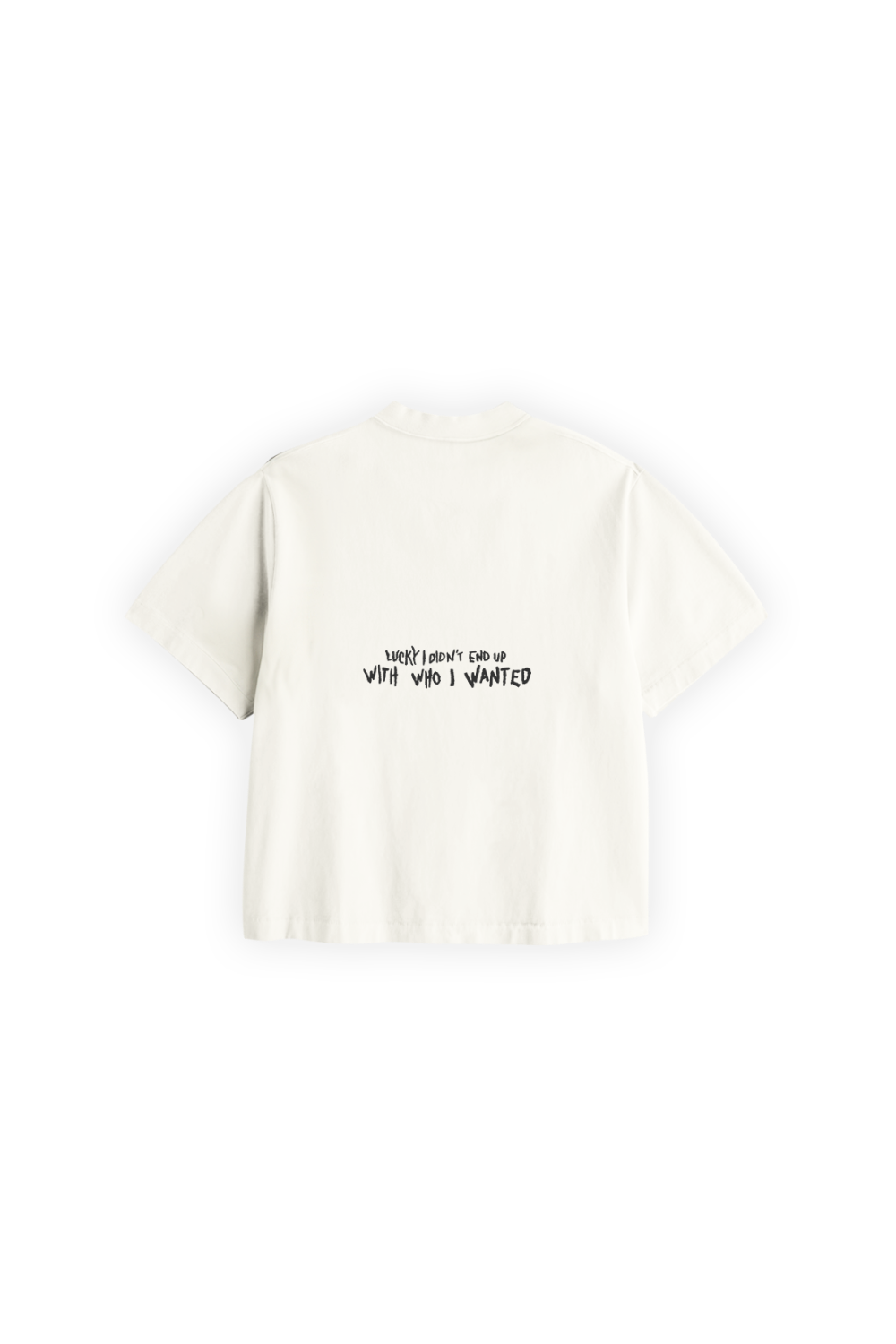 Dice Cherry Crop Tee Ivory