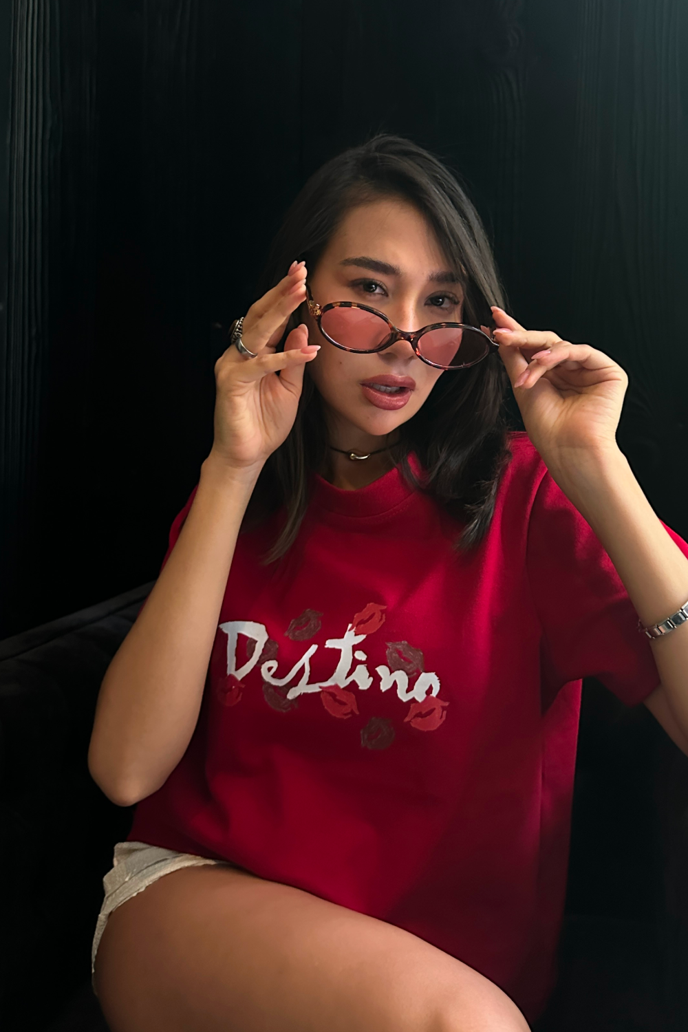 Kisses Crop Tee Red