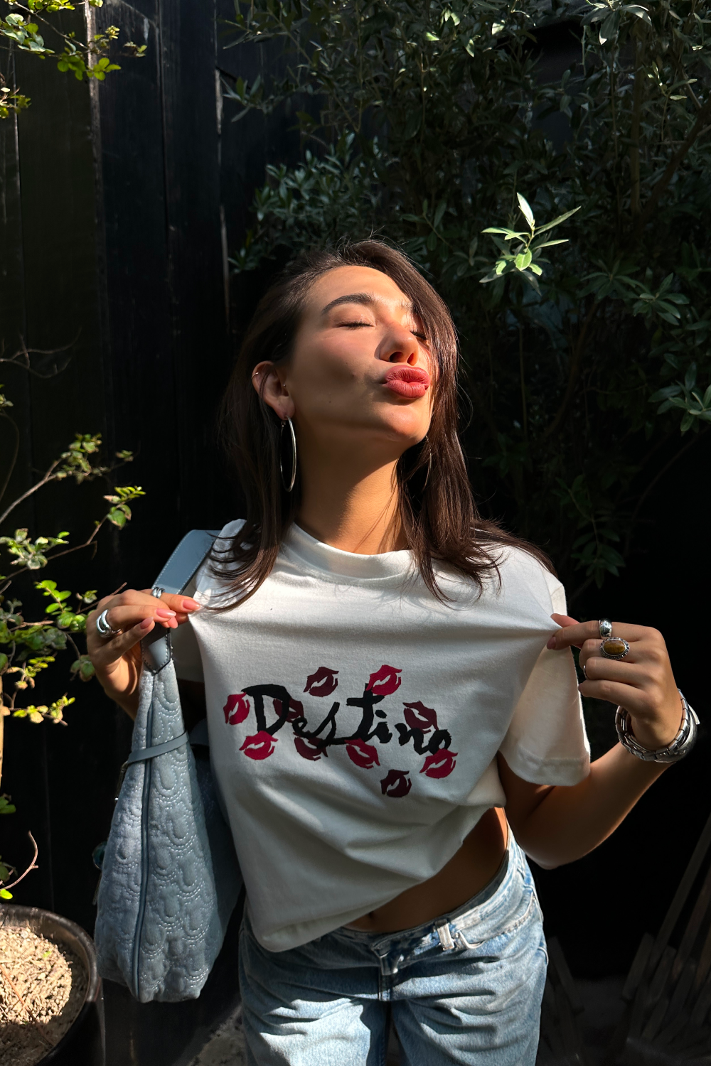 Kisses Crop Tee Ivory