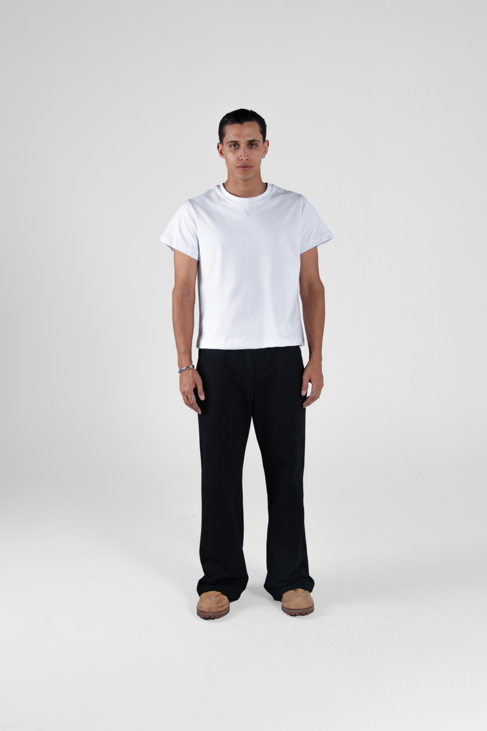Crop Tee White 250 GSM