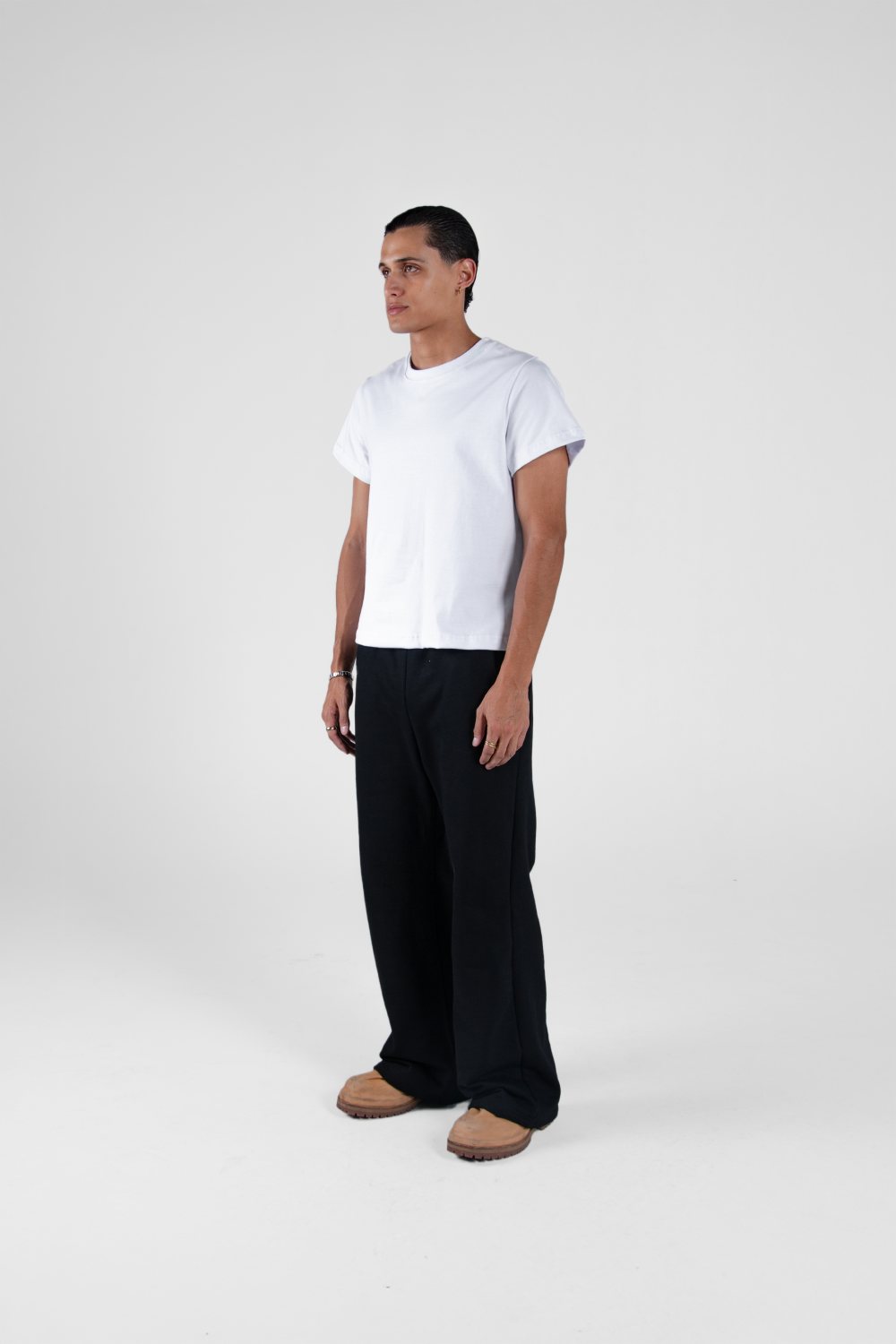 Crop Tee White 250 GSM