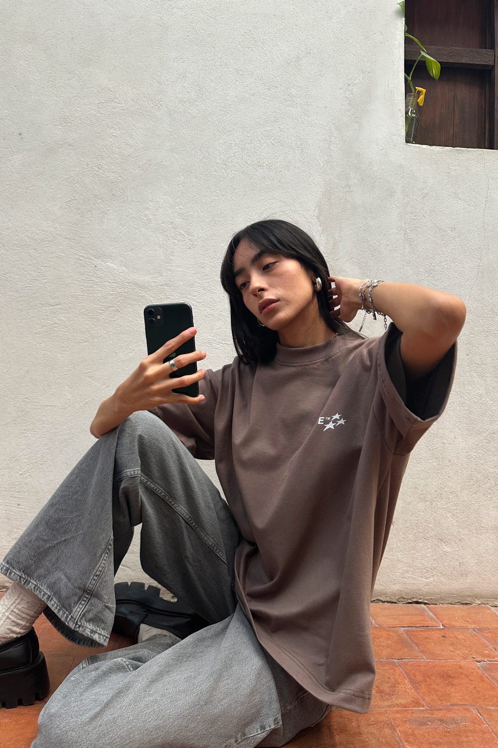Triple Star Tee Taupe