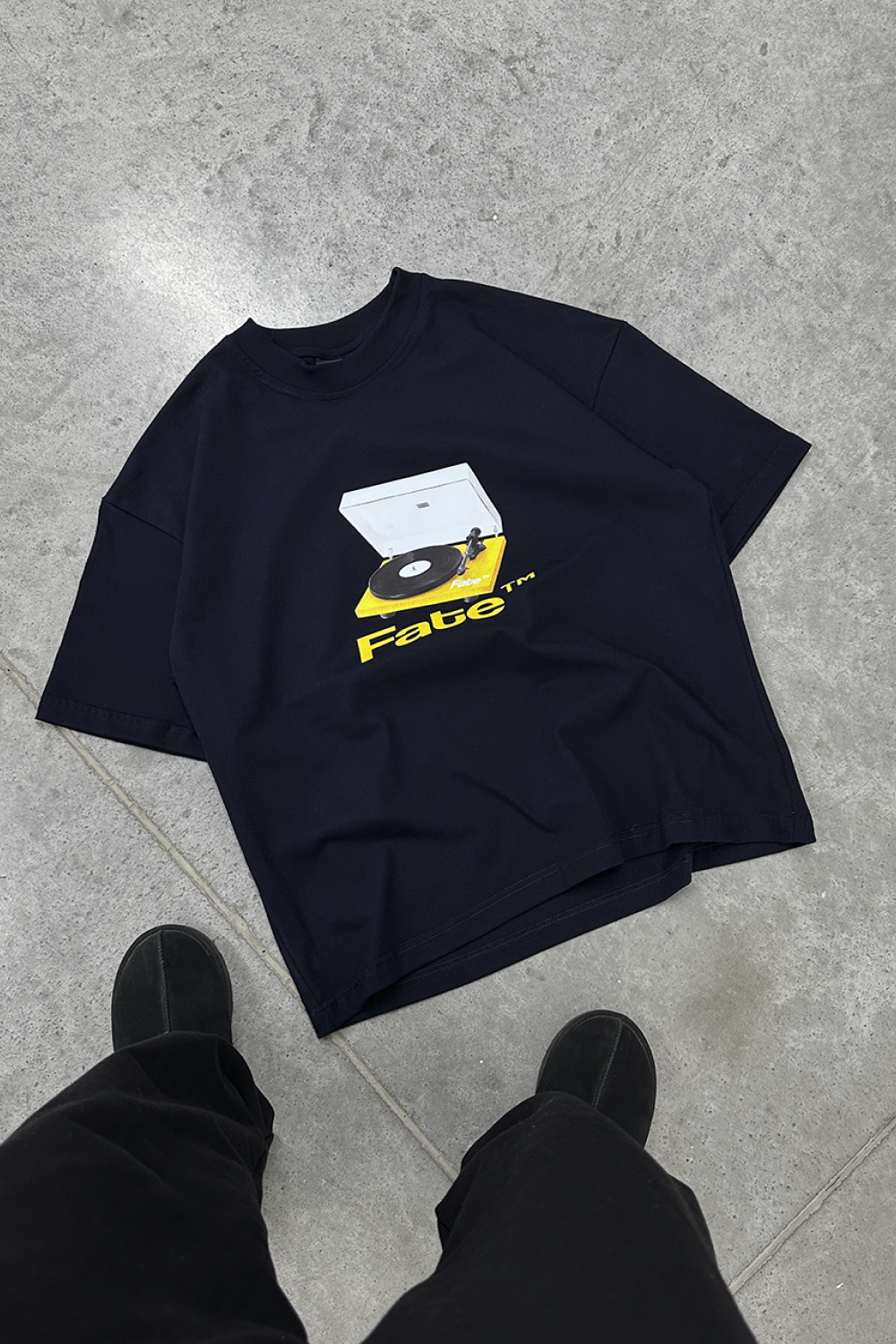 Turntable Tee Blue Navy