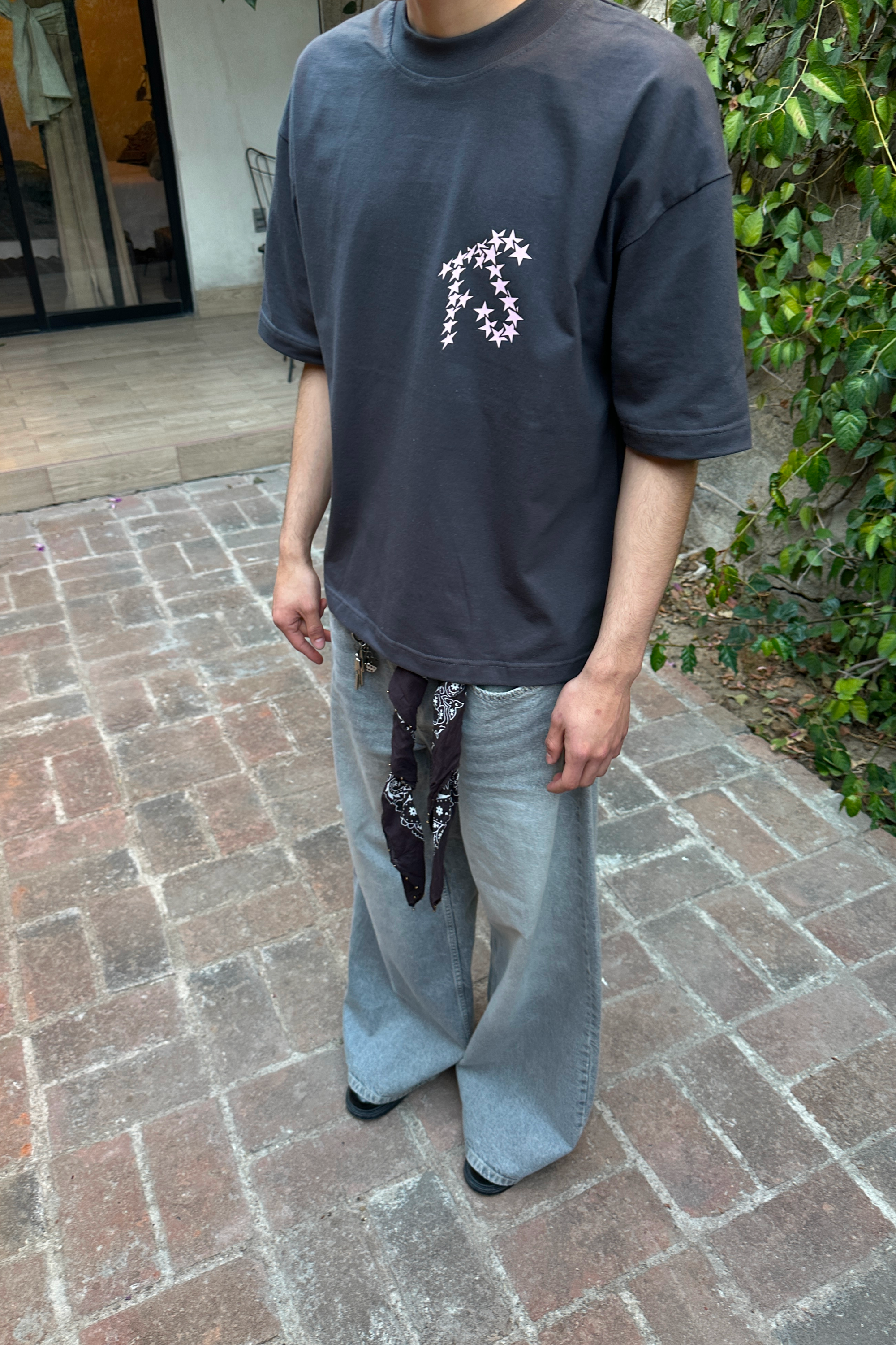 Stars Studios Tee Grey Oxford